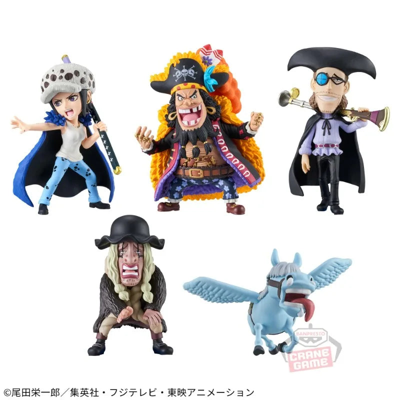 Original Anime One Piece Blackbeard Pirates Edward Teach Law Doc Q Van Auger PVC WCF Action Figures Toys for Children Collector