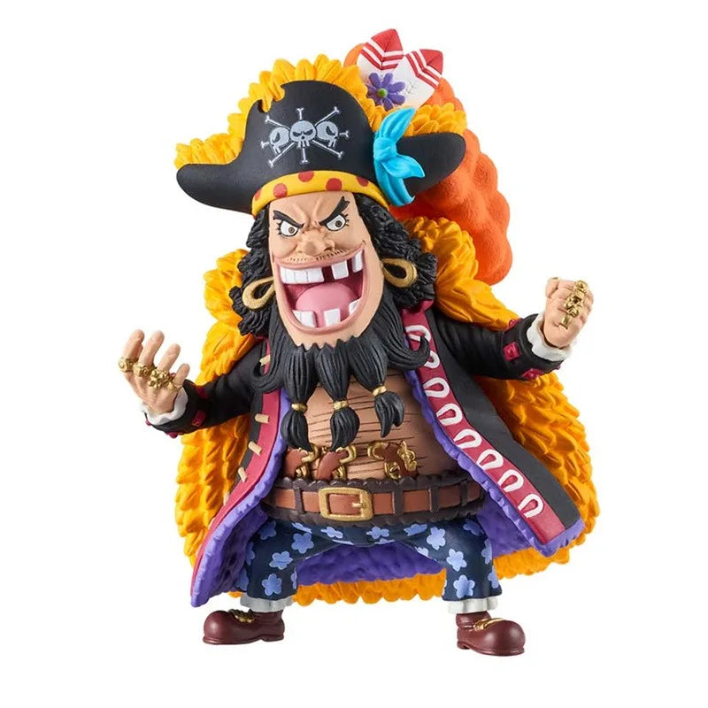 Original Anime One Piece Blackbeard Pirates Edward Teach Law Doc Q Van Auger PVC WCF Action Figures Toys for Children Collector
